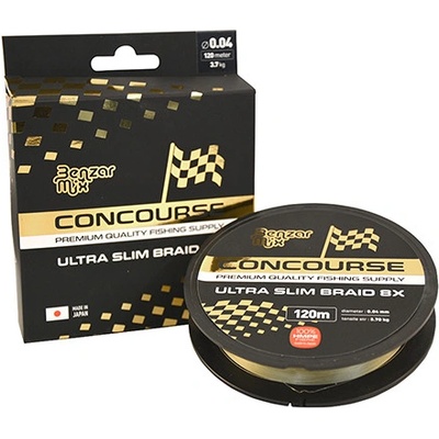 Benzar Mix benzár concourse ultra slim 8x braid pletená šnúra 120 m 0,10 mm 9,4 kg
