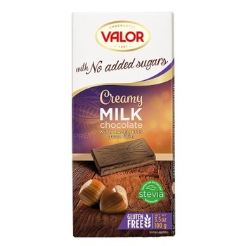 Image 1 of Valor Шоколад Млечен Крем Лешници и Стевия 100г