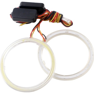 COB LED krúžky priemer 90mm - Duálny farba biela / žltá
