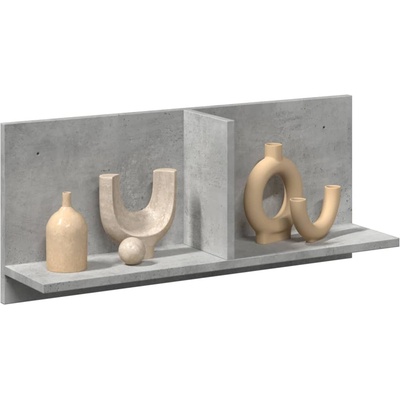 vidaXL Стенен шкаф, 70x16, 5x30 см, бетонно сив, инженерно дърво (854853)