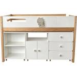 Ginger Home Детско комбинирано легло Ginger Home - Dino, с етажерка, шкаф и скрин (SRK-58) - ozone