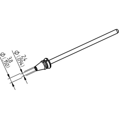 Ersa 0742ED2438H/SB odsávací hrot konický Velikost hrotů 3.8 mm Délka hrotů 79.25 mm Obsah 1 ks