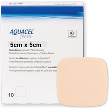 AQUACEL Foam Hydrofiber penové krytie na rany neadhezívne (5 x 5 cm 10 ks