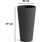 Serinova Кашпа Serinova Kumsal KVT1, 5, 5 л, Ø30 × 57 см, антрацит, 3 части
