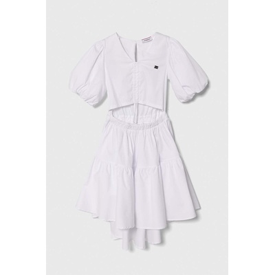 Pinko Up Детска рокля Pinko Up в бяло къса разкроена (S4PIJGDR173)