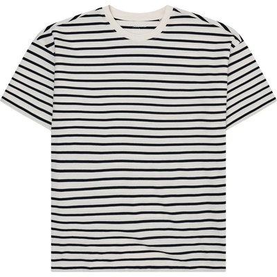 KnowledgeCotton Apparel Мъжка тениска KnowledgeCotton Apparel Organic Cotton Striped T-Shirt - Navy - размер XL (216-8556-0114)