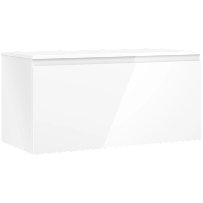 Mexen Orio шкаф за баня под мивка 100 см с плот, 1 чекмедже, бял гланц (91A10-10047-1-BFC00)