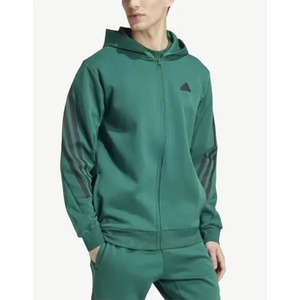 Adidas Future Icons 3-Stripes Full Zip Hoodie Green - magazinko