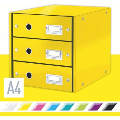 LEITZ Zásuvkový box Leitz Click & Store 3 zásuvky žltý ES604816