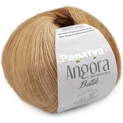 Pletací příze Papatya Angora Batik 100 g Varianta: 5 (02) hnědá, Balení: 1 ks 61564/159823/285946