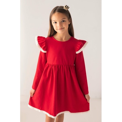 Lily Grey dívčí šaty s krajkou červené – Zbozi.Blesk.cz