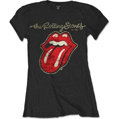 The Rolling Stones tričko Plastered Tongue Čierna