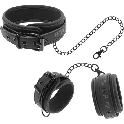 Fetish Submissive COLLAR AND HANDCUFFS