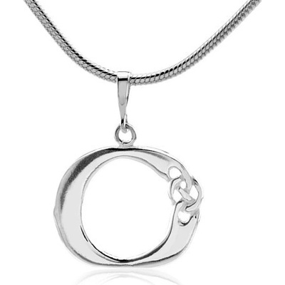 Keltský stříbrný přívěsek písmeno O PRMP13868