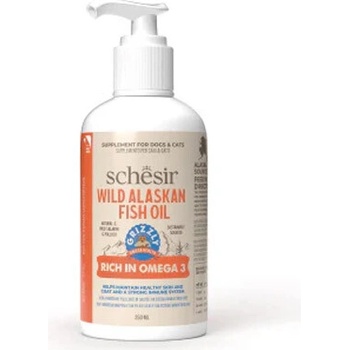 Grizzly Wild Alaskan Fish Oil Plus Schesir lososový olej 250 ml