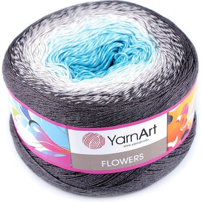Prima-obchod Pletací příze Flowers 250 g, barva 2 (251) modrá azurová