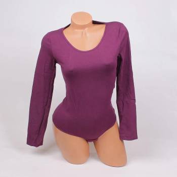 Image 1 of Виолетово-лилаво боди тип прашка и дълъг ръкав