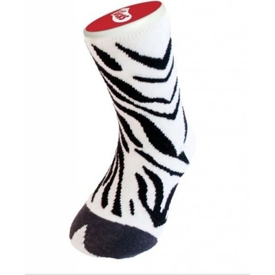 Detské bláznivé ponožky Zebra biela čierna