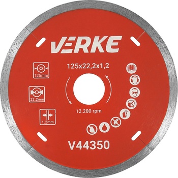 Verke Kotouč řezný diamantový 125 x 1,2 x 22,2mm V44350