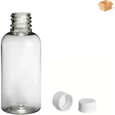 Via Plastová lahvička čirá s bílým uzávěrem 50 ml 800 ks