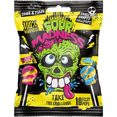 Argo Sour Madness Sour & Fizzy Lollipops 90 g