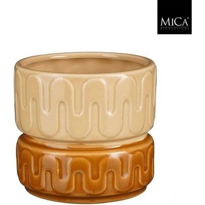 MICA Květináč Nancy, keramický 12 cm, hnědý