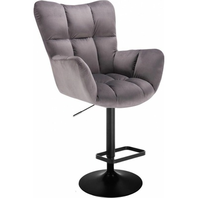 LuxuryForm Design Aurora Velur na čiernom tanieri tmavo šedé