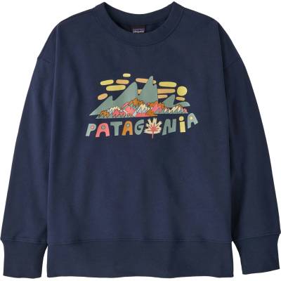 Patagonia Детски пуловер Patagonia Kid's Crew Sweatshirt Jumper - Fitz Roy Foliage: New Navy - размер XL (704-4318-0415)