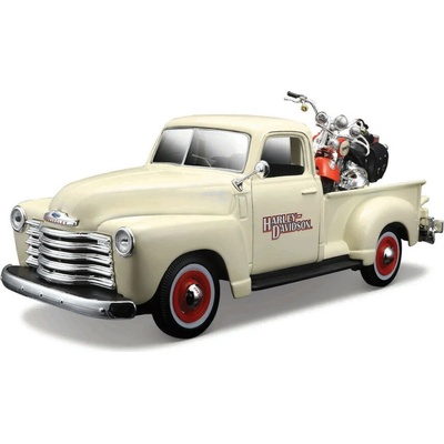 Maisto Chevrolet 3100 Pickup 1950 & FLSTS Heritage Springer 2001 1:24