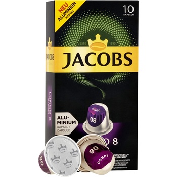 Douwe Egberts JACOBS Lungo Intenso Intensity 8 - 10 алуминиеви капсули, съвместими с кафе машини Nespresso®*