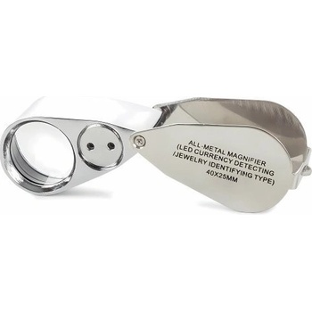 Verk 09109 skládací lupa + LED UV 40x