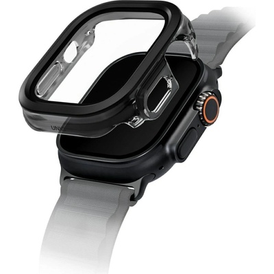 Uniq Уникален калъф от закалено стъкло Voute за Apple Watch Ultra 49 мм - черен (8886463691977)