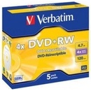 Verbatim DVD+RW 4,7GB 4x, jewel, 5ks (43229)