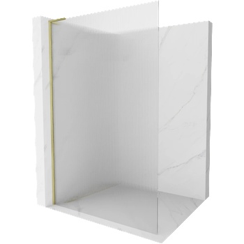 Mexen Kioto L стена за душ Walk-in 90 x 200 cm, ивици, злато четкано - 800-090-103-55-09 (800-090-103-55-09)