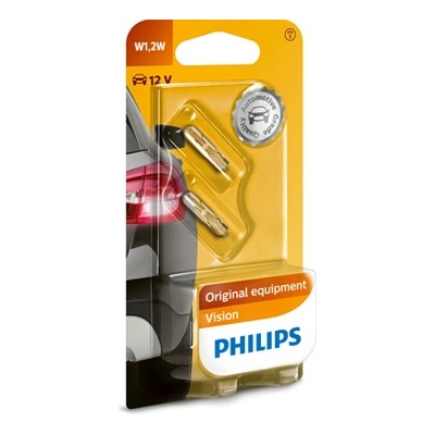 Philips Крушка, светлини купе PHILIPS PBT5, 12V, 1, 2W, 7.5lm, 2 бр