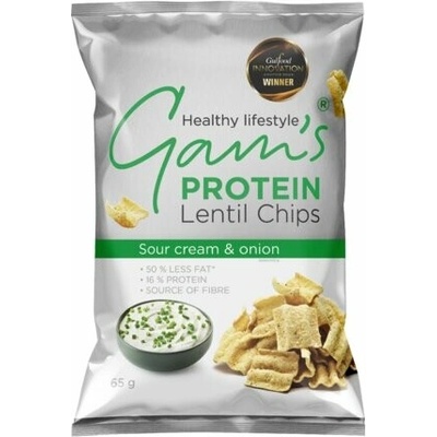 Gam's Proteín Lentil Chips Kyslá Smotana & Cibuľka 65 g