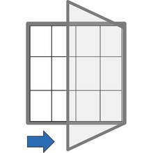 B2B Partner Venkovní vitrína magnetická, jednokřídlá, 950 x 1000 mm