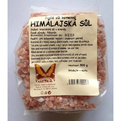 Natural Jihlava Himalájska Soľ ružová hrubá 500 g