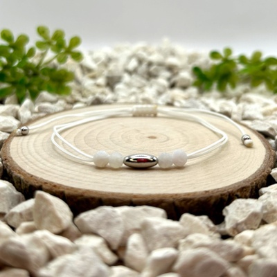 Certom Provázkový náramek achát bílý 0316