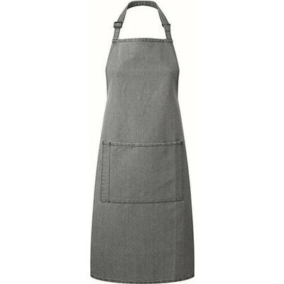 Premier Workwear Pracovní zástěra za krk s kapsou PR154 Grey Denim Pantone Cool Gray 10C 72x86cm