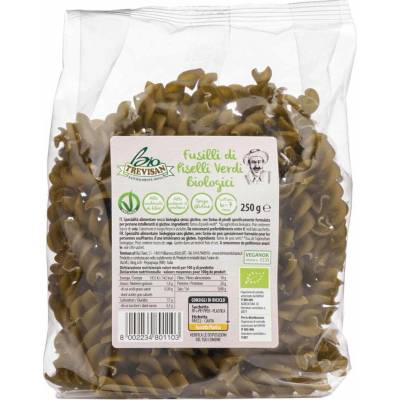 Trevisan bezlepkové cestoviny Fusilli so zeleným hráškom 250 g