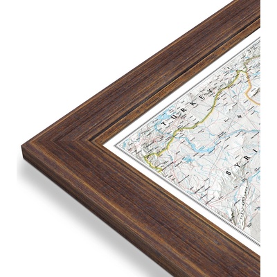 National Geographic Irák - nástěnná mapa Classic 66 x 76 cm Varianta: mapa v dřevěném rámu, Provedení: Volta ořech