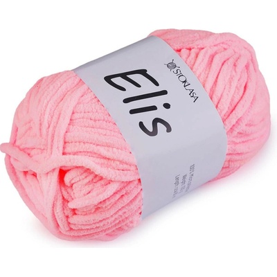 Pletací žinylková příze Elis 100 g Varianta: 4 růžová sv., Balení: 1 ks 57857/147371/266590