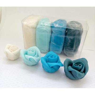 Dortisimo SweetArt potahovací a modelovací hmoty vanilkové bílá a modrá 4x100 g