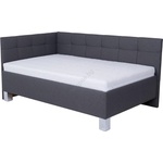 POHODA Тапицирано легло с място за съхранение без матрак MARIA PETITE 120x200 см, сиво (PO0053)