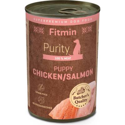Dibaq Fitmin Purity Консервирано пилешко със сьомга за кученца 400 g