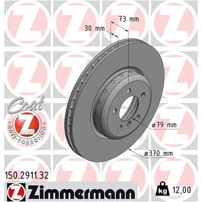 Brzdový kotúč ZIMMERMANN 150.2911.32 (150291132)