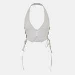 Missy Empire Tie Up Halter Neck Waistcoat Womens - Grey