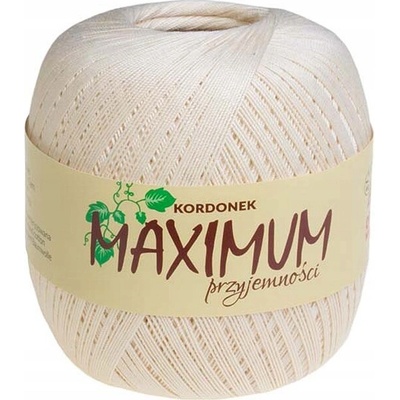 Háčkovací Příze Maximum Opus bavlna 565 m 002 ecru