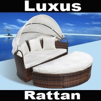 Ratanová záhradná posteľ LUXUS